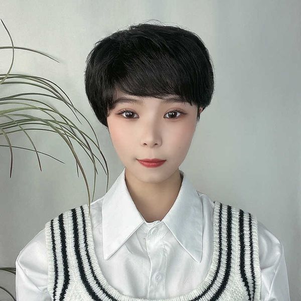 hair lace wigs fashion party female short straight hair broken bangs wig headgear, Black
hair lace wigs fashion party female short straight hair broken bangs wig headgear, Black