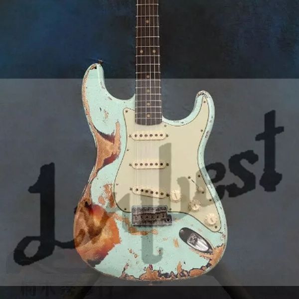 body and headstock electric guitar sea blue relic bottom burst color effect parts old aed guitar
body and headstock electric guitar sea blue relic bottom burst color effect parts old aed guitar