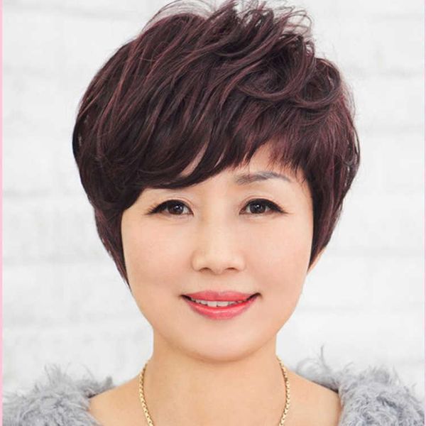 hair lace wigs middle-aged and elderly hair ffy short curl women's hairstyle m old man whole wig set, Black
hair lace wigs middle-aged and elderly hair ffy short curl women's hairstyle m old man whole wig set, Black