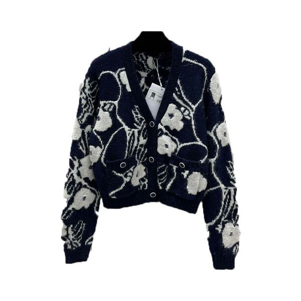 1012 xl 2022 autumn sweaters women's cardigan blue v neck long sleeve brand same style women's zhen, White;black
1012 xl 2022 autumn sweaters women's cardigan blue v neck long sleeve brand same style women's zhen, White;black