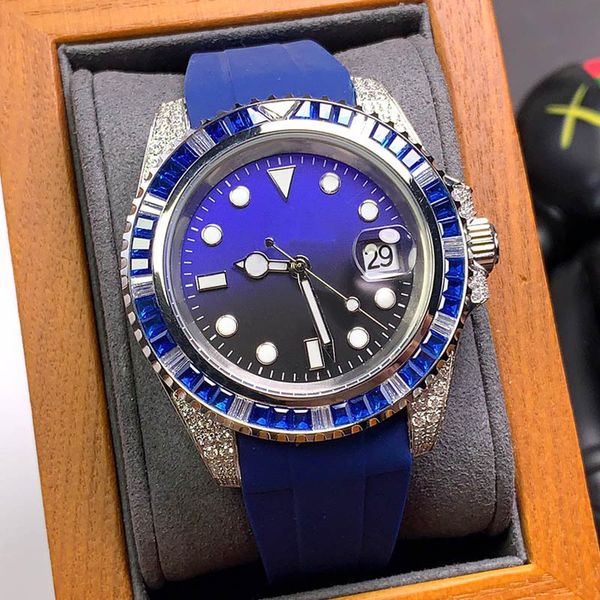 watch automatic mechanical watches 40mm stainless steel strap folding buckle diamond bezel fashion for men wristwatch montre de luxe calenda, Slivery;brown
watch automatic mechanical watches 40mm stainless steel strap folding buckle diamond bezel fashion for men wristwatch montre de luxe calenda, Slivery;brown