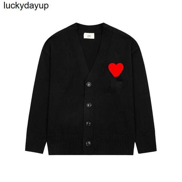 men's sweaters designer super positive amis sweater patch v-neck knitted cardigan men's women's fashion same style cotton swe, White;black
men's sweaters designer super positive amis sweater patch v-neck knitted cardigan men's women's fashion same style cotton swe, White;black