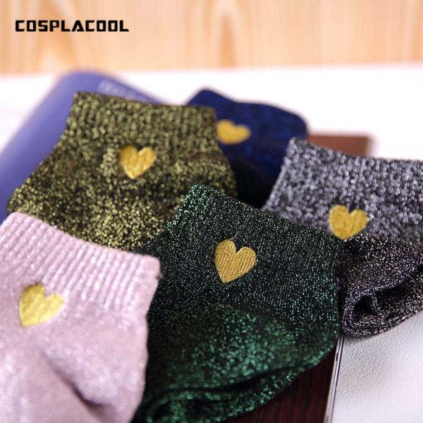 socks hosiery cosplacool embroidery heart love glitter socks women fashionable silver gold silk colorful shining sox shiny calcetines mujer, Black;white
socks hosiery cosplacool embroidery heart love glitter socks women fashionable silver gold silk colorful shining sox shiny calcetines mujer, Black;white