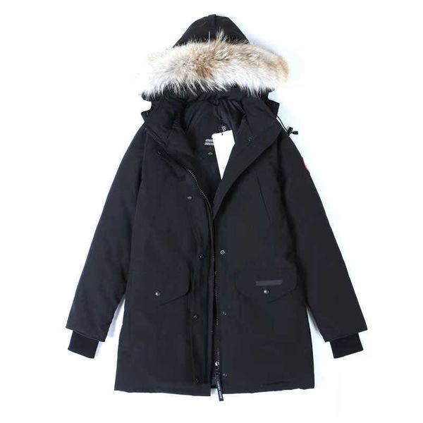 real coyote fur winter womens cg canadian trilliums parka goose down jackets quality coat thick wind waterproof fushion fit, Black
real coyote fur winter womens cg canadian trilliums parka goose down jackets quality coat thick wind waterproof fushion fit, Black