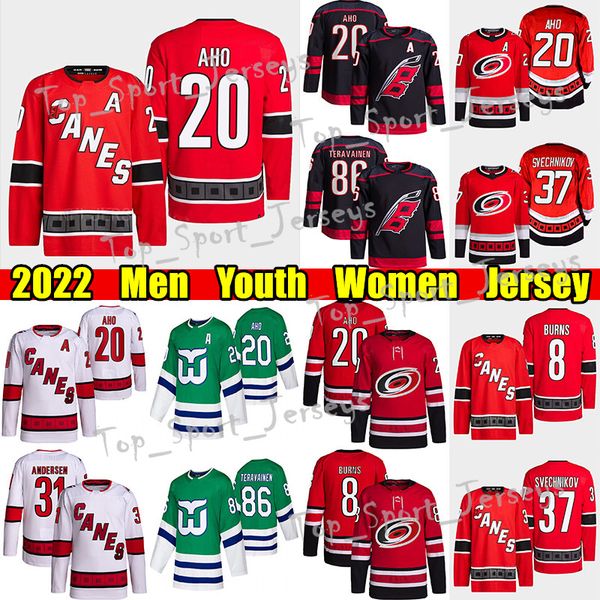 #20 sebastian aho reverse retro hockey jersey #8 brent burns hurricanes#37 andrei svechnikov teuvo teravainen frederik andersen martin necas, Black;red
#20 sebastian aho reverse retro hockey jersey #8 brent burns hurricanes#37 andrei svechnikov teuvo teravainen frederik andersen martin necas, Black;red