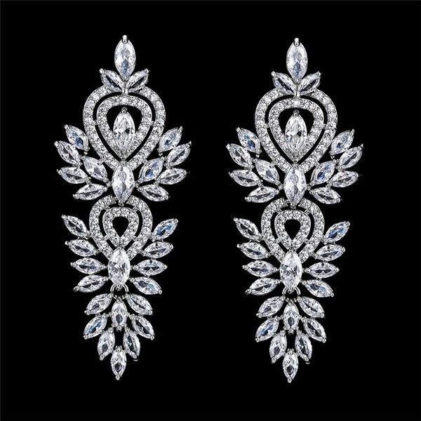 luxury bridal jewelry gorgeous crystal cubic zirconia earrings gold silver color long women earrings female wedding party accessories gift c, White
luxury bridal jewelry gorgeous crystal cubic zirconia earrings gold silver color long women earrings female wedding party accessories gift c, White