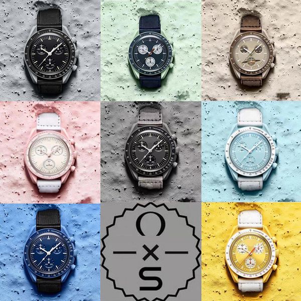 moonswatch bioceramic planet moon mens watches full function quarz chronograph watch mission to mercury 42mm nylon luxury watch saturn wrist, Slivery;brown
moonswatch bioceramic planet moon mens watches full function quarz chronograph watch mission to mercury 42mm nylon luxury watch saturn wrist, Slivery;brown