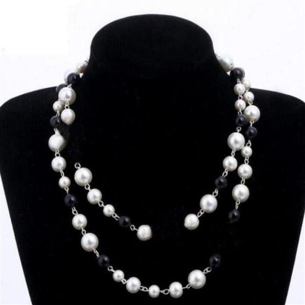 designer jewelry necklace elegant women black and white pearl sweater chain paris fashion diamond necklaces wedding jewelrys acces208e, Silver
designer jewelry necklace elegant women black and white pearl sweater chain paris fashion diamond necklaces wedding jewelrys acces208e, Silver