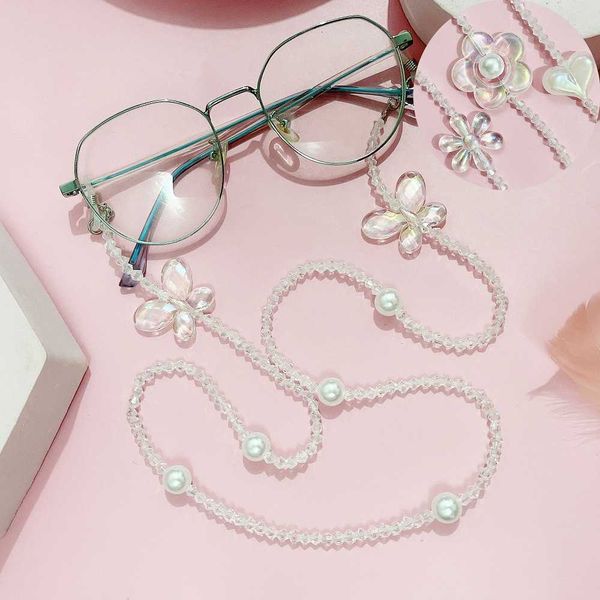 transparent beaded butterfly mask chain colorful love flower pearl glasses chain anti drop chain long necklace
transparent beaded butterfly mask chain colorful love flower pearl glasses chain anti drop chain long necklace
