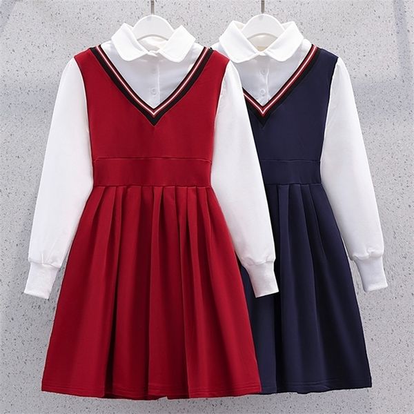 girls dresses school uniform teenagers for clothes kids dress baby children clothing vestidos spring costume 6 8 10 12 y years 221107, Red;yellow
girls dresses school uniform teenagers for clothes kids dress baby children clothing vestidos spring costume 6 8 10 12 y years 221107, Red;yellow