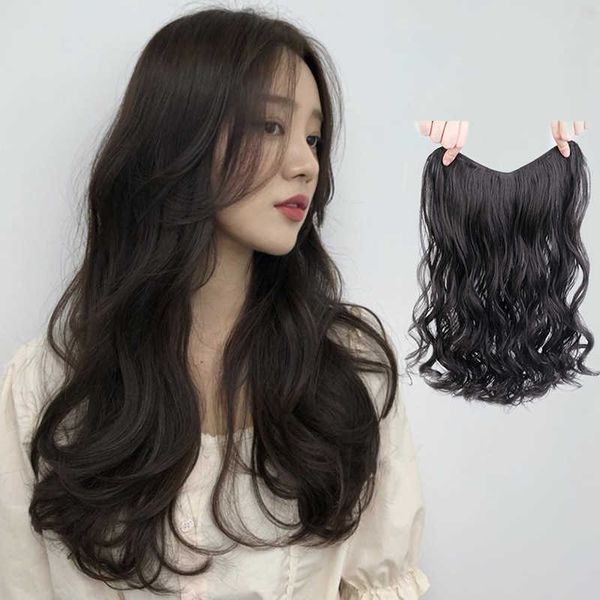 hair lace wigs wig female long curly net red big wave u-shaped breathable invisible patch simulation hair ffy and natural, Black
hair lace wigs wig female long curly net red big wave u-shaped breathable invisible patch simulation hair ffy and natural, Black
