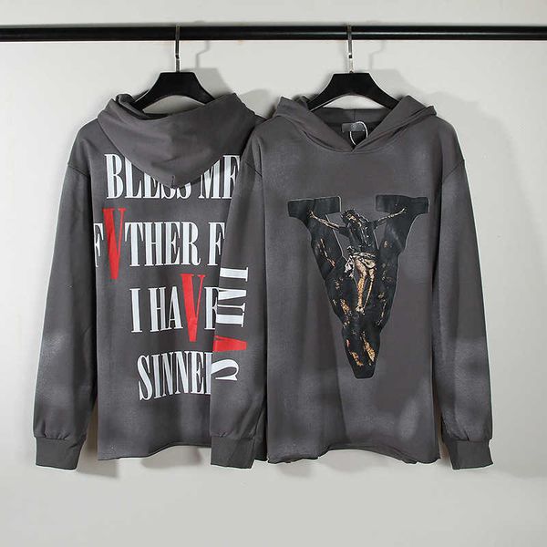 men's hoody vlo one fashion designer saint new washed vintage letter hoodie hoodies cotton terry pullover friends long sleeve, Black
men's hoody vlo one fashion designer saint new washed vintage letter hoodie hoodies cotton terry pullover friends long sleeve, Black