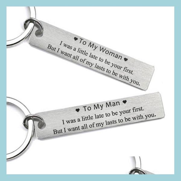 key rings valentines day i was a little late to be your first stainless steel round metal letter key chain rings for men women car k dhsd0, Slivery;golden 
key rings valentines day i was a little late to be your first stainless steel round metal letter key chain rings for men women car k dhsd0, Slivery;golden