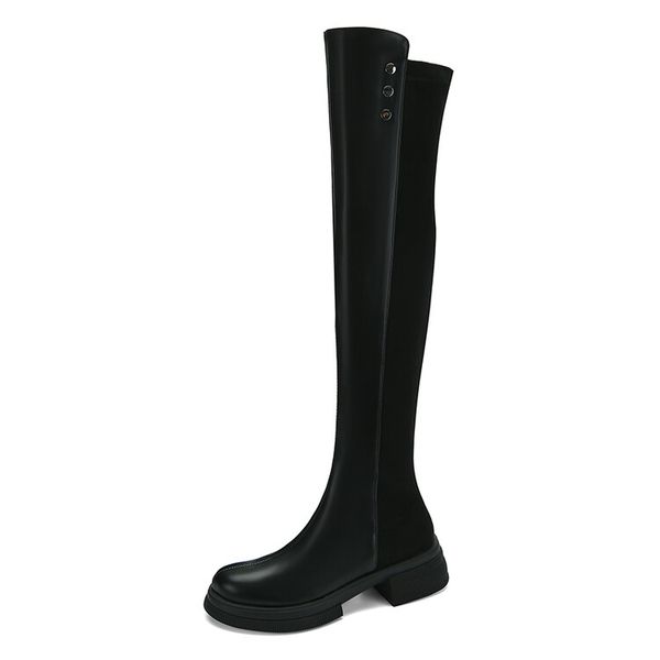 winter knee high boots women designer round toe low heels shoes genuine leather suede leatherparty wedding fashion luxury platform lady waro, Black
winter knee high boots women designer round toe low heels shoes genuine leather suede leatherparty wedding fashion luxury platform lady waro, Black