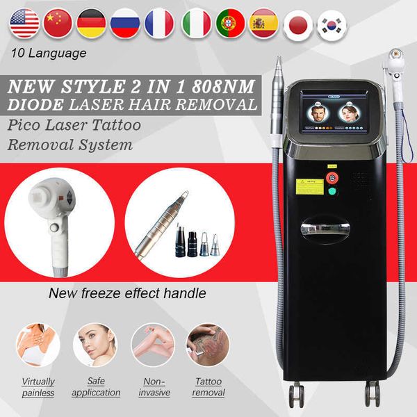 2 in 1 808nm diode laser machine painless hair removal machine &remove the picosecond tattoo nd yag beauty, Black
2 in 1 808nm diode laser machine painless hair removal machine &remove the picosecond tattoo nd yag beauty, Black