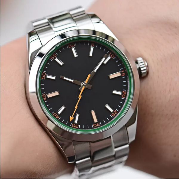 

Luxury Hot Mens Watch 40mm movement Selling Stainless Steel Sapphire Glass Mirror Automatic Watchessky Standard for successful men wristwatch waterproof With box