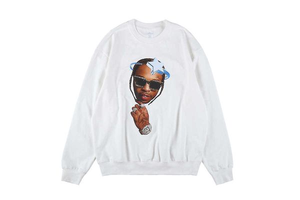 men's hoody fashion designer nagri pure white hip hop long sleeve bottomed shirt halo pentagonal print loose sweater men women hoodies, Black
men's hoody fashion designer nagri pure white hip hop long sleeve bottomed shirt halo pentagonal print loose sweater men women hoodies, Black