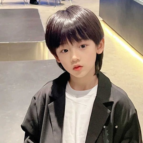 hair lace wigs children's wig handsome man wolf tail hair po shoot nile mullet short straight head cover, Black
hair lace wigs children's wig handsome man wolf tail hair po shoot nile mullet short straight head cover, Black