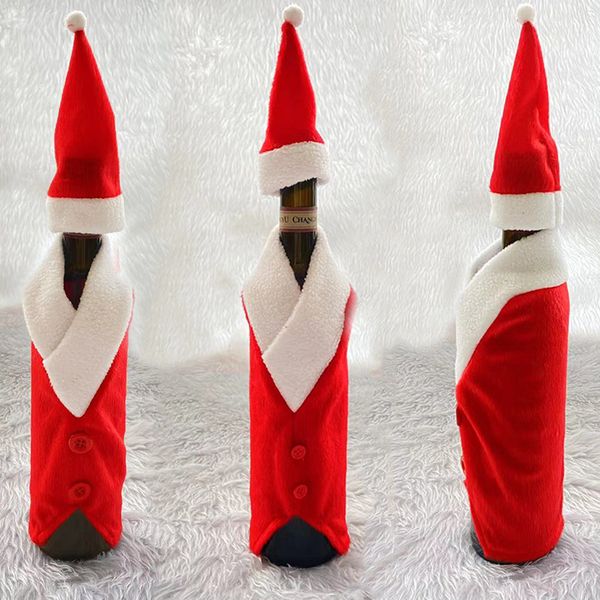 50pcs/bag christmas wine bottle hat xmas decoration cover for tableware holder knife fork diy santa claus covers, Blue;gray
50pcs/bag christmas wine bottle hat xmas decoration cover for tableware holder knife fork diy santa claus covers, Blue;gray