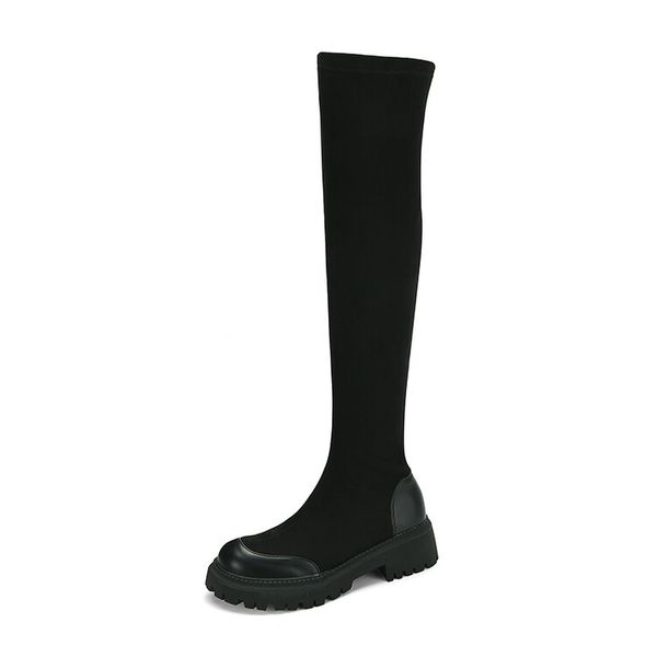winter knee high boots women designer round toe low heels shoes genuine leather suede leatherparty wedding fashion luxury platform lady waro, Black
winter knee high boots women designer round toe low heels shoes genuine leather suede leatherparty wedding fashion luxury platform lady waro, Black