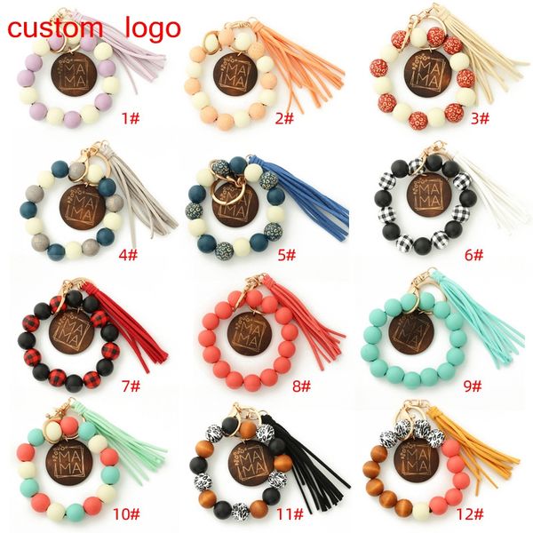party favor leopard wood beads bracelet keychain women leather tassel wristlet key chain for gift mama letters wll1738
party favor leopard wood beads bracelet keychain women leather tassel wristlet key chain for gift mama letters wll1738