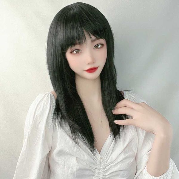 hair lace wigs tiktok female black chemical fiber head cover m's medium long hair high temperature silk wig
hair lace wigs tiktok female black chemical fiber head cover m's medium long hair high temperature silk wig