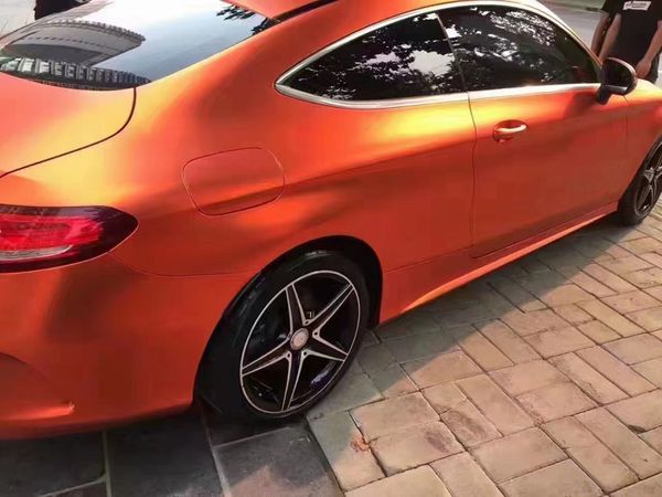 matte satin orange vinyl wrap film adhesive decal sticker chrome metallic car wrapping roll foil pet liner air release
matte satin orange vinyl wrap film adhesive decal sticker chrome metallic car wrapping roll foil pet liner air release