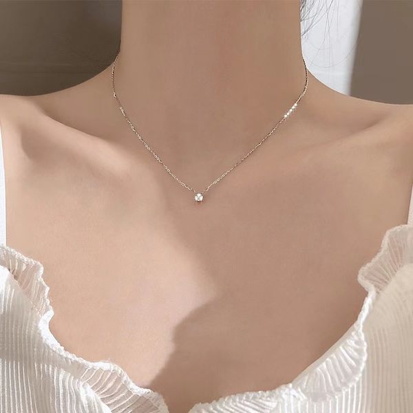 simple for women choker necklace short clavicle chain zircon pendant charm party necklace fashion jewelry gifts, Silver
simple for women choker necklace short clavicle chain zircon pendant charm party necklace fashion jewelry gifts, Silver