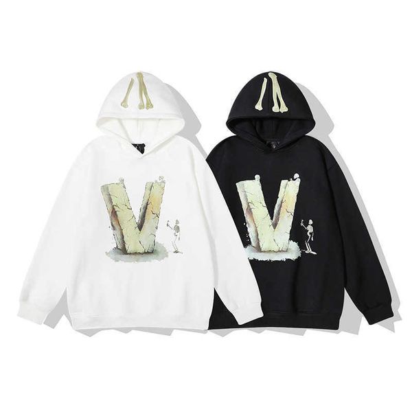 men's hoody vlo one fashion designer trendy skull chapped letter plush hooded sweater men women high street hoodie coat hoodies cotton, Black
men's hoody vlo one fashion designer trendy skull chapped letter plush hooded sweater men women high street hoodie coat hoodies cotton, Black