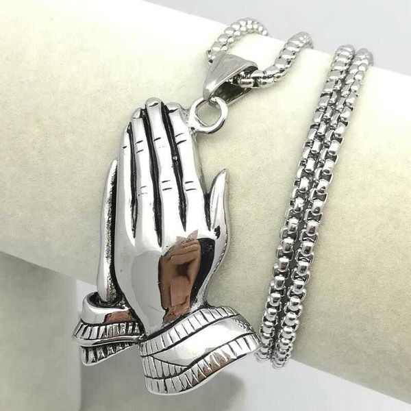 sale praying hands necklace big pendants jewelry gifts hand necklaces men women hip hop prayer jesus stainless steel chains, Silver
sale praying hands necklace big pendants jewelry gifts hand necklaces men women hip hop prayer jesus stainless steel chains, Silver