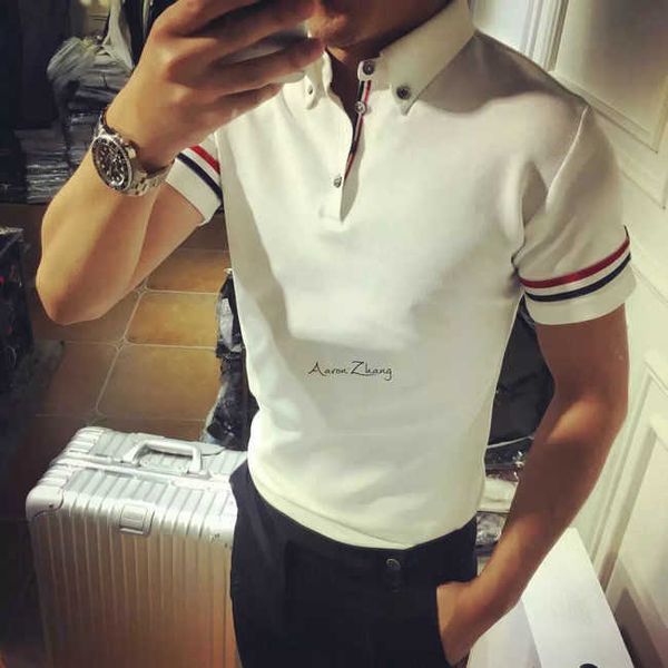 fashion designer thomes brownns t-shirt summer polo shirt men's tb style short sleeve t-shirt business casual paul pure cotton slim bot, White;black
fashion designer thomes brownns t-shirt summer polo shirt men's tb style short sleeve t-shirt business casual paul pure cotton slim bot, White;black