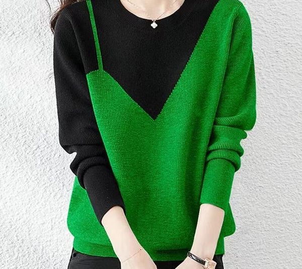 women's sweaters knitted spliced striped sweater women's clothing autumn new oversized casual pullovers korean, White;black
women's sweaters knitted spliced striped sweater women's clothing autumn new oversized casual pullovers korean, White;black