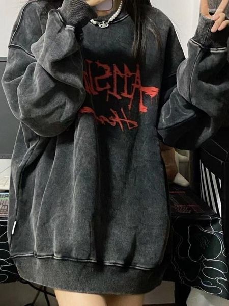 women's thin hoodies deeptown emo gothic print oversized sweatshirts women harajuku vintage loose long sleeve crewneck pullovers female, Black
women's thin hoodies deeptown emo gothic print oversized sweatshirts women harajuku vintage loose long sleeve crewneck pullovers female, Black