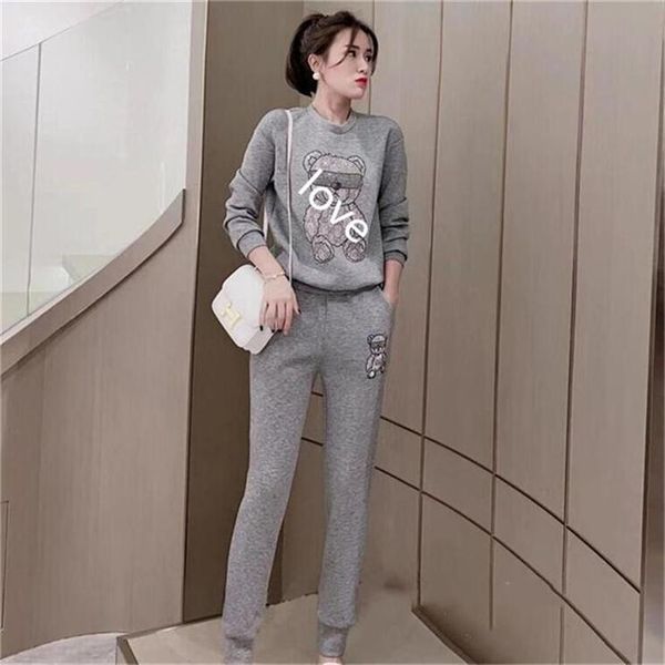 knitted womens tracksuits brand letter logo printing two piece sets luxury autumn and winter sports suit designer women clothing size -xxxx, Gray
knitted womens tracksuits brand letter logo printing two piece sets luxury autumn and winter sports suit designer women clothing size -xxxx, Gray