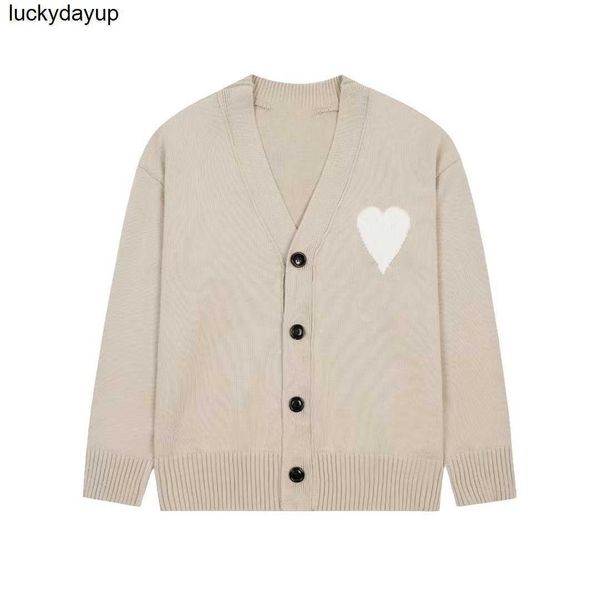 men's sweaters designer 2022 amis love forever classic men's women's embroidered cardigan fashion streetwear sweater, White;black
men's sweaters designer 2022 amis love forever classic men's women's embroidered cardigan fashion streetwear sweater, White;black