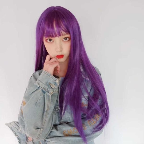 hair lace wigs purple long straight lo soft sister fake hair jk natural chemical fiber wig female head cover, Black
hair lace wigs purple long straight lo soft sister fake hair jk natural chemical fiber wig female head cover, Black
