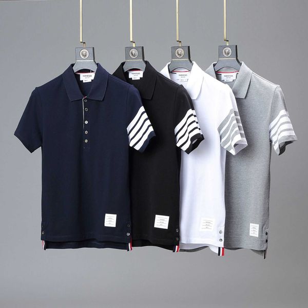designer shirt thomes brownns t-shirt summer tb short sleeve polo shirt men business four bar pure cotton lapel couple t-shirt women, White;black
designer shirt thomes brownns t-shirt summer tb short sleeve polo shirt men business four bar pure cotton lapel couple t-shirt women, White;black