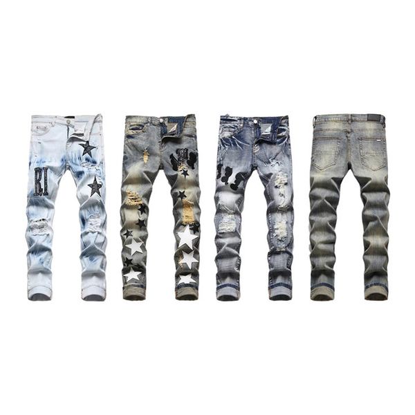 european mens jeans hombre letter star designer amr embroidery patchwork ripped for trend brand motorcycle pant mens close-fitting slim penc, Blue
european mens jeans hombre letter star designer amr embroidery patchwork ripped for trend brand motorcycle pant mens close-fitting slim penc, Blue