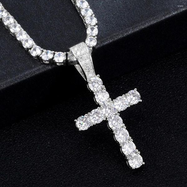 pendant necklaces hip hop micro pave zircon cross crystal custom size tennis chain necklace out men's jewelry, Silver
pendant necklaces hip hop micro pave zircon cross crystal custom size tennis chain necklace out men's jewelry, Silver