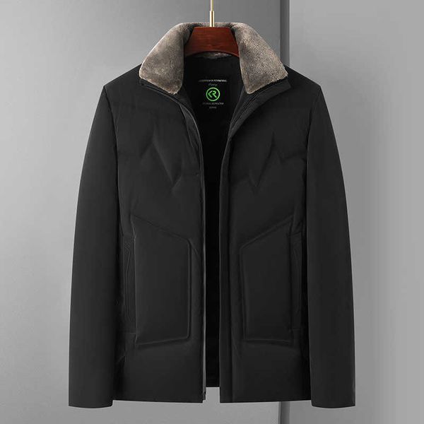 middle aged and old men's short down jacket winter clothes new father's coat wool collar detachable cold proof, Black
middle aged and old men's short down jacket winter clothes new father's coat wool collar detachable cold proof, Black
