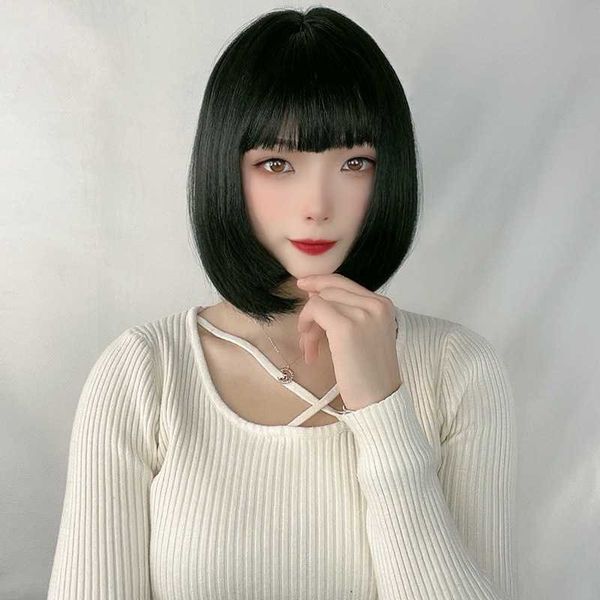 hair lace wigs net red princ cut female short bobo ji hair style trim face ffy chemical fiber head cover daily wig, Black
hair lace wigs net red princ cut female short bobo ji hair style trim face ffy chemical fiber head cover daily wig, Black