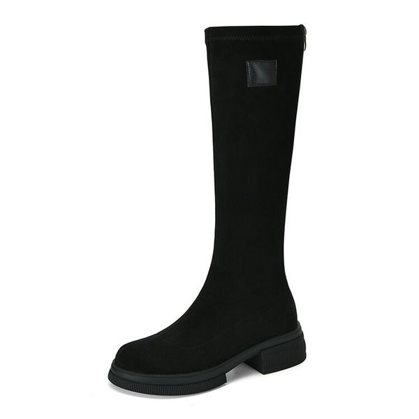 winter knee high boots women designer round toe low heels shoes genuine leather suede leatherparty wedding fashion luxury platform lady waro, Black
winter knee high boots women designer round toe low heels shoes genuine leather suede leatherparty wedding fashion luxury platform lady waro, Black