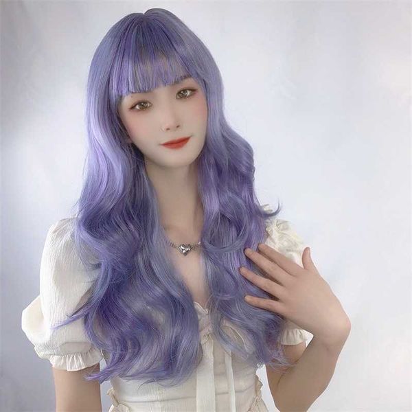 hair lace wigs female natural long curly net red big wave temperament imitation human hair wig head cover, Black
hair lace wigs female natural long curly net red big wave temperament imitation human hair wig head cover, Black