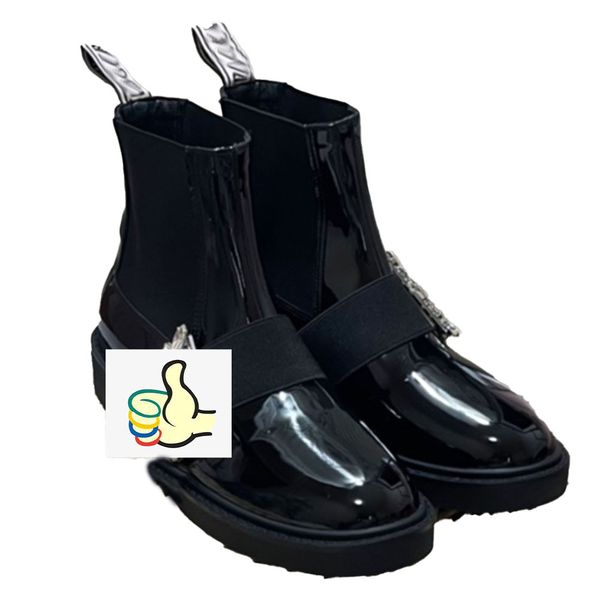 designer luxury brand 2022 autumn and winter new water diamond square buckle chelsea lacquer leather women's premium thick soled small, Black
designer luxury brand 2022 autumn and winter new water diamond square buckle chelsea lacquer leather women's premium thick soled small, Black