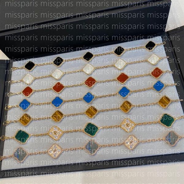 fashion women charm designer bracelets classic 4 four leaf clover chain bracelet 18k gold agate shell mother-of-pearl for women&girl we227e, Golden;silver
fashion women charm designer bracelets classic 4 four leaf clover chain bracelet 18k gold agate shell mother-of-pearl for women&girl we227e, Golden;silver