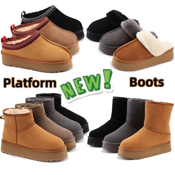 australia mini platform boots designer woman thick bottom ankle warm fur snow boot australian fluffy fuzz mule tazz slippers, Black
australia mini platform boots designer woman thick bottom ankle warm fur snow boot australian fluffy fuzz mule tazz slippers, Black