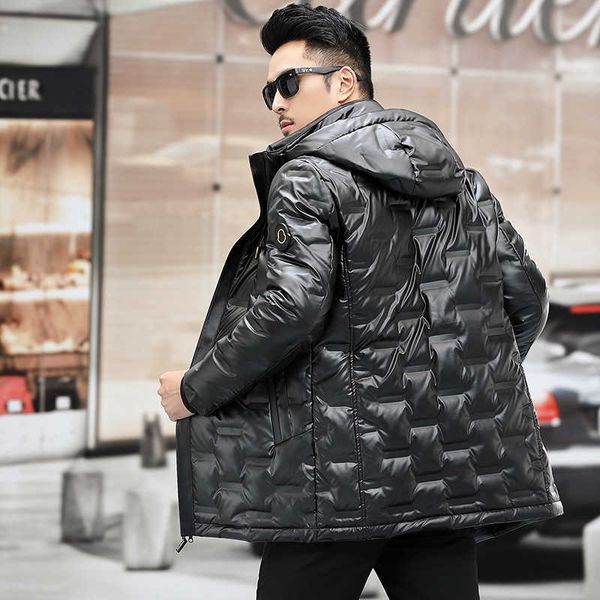 men's down jacket autumn and winter 2022 new style middle-aged casual long hooded thick micro elastic warm coat, Black
men's down jacket autumn and winter 2022 new style middle-aged casual long hooded thick micro elastic warm coat, Black