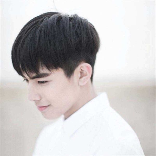 hair lace wigs wig men's korean fashion handsome short hair chemical fiber headgear, Black
hair lace wigs wig men's korean fashion handsome short hair chemical fiber headgear, Black