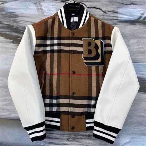burbrerys men jackets coats 2022fwbbr new wool patchwork plaid baseball jacket plaid men's and women's jacket thickened coat ins t, Black;brown
burbrerys men jackets coats 2022fwbbr new wool patchwork plaid baseball jacket plaid men's and women's jacket thickened coat ins t, Black;brown