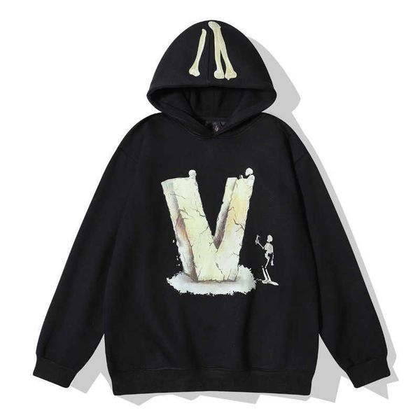 men's hoody vlo one fashion designer trendy skull chapped letter plush hooded sweater men women high street hoodie coat hoodies cotton, Black
men's hoody vlo one fashion designer trendy skull chapped letter plush hooded sweater men women high street hoodie coat hoodies cotton, Black